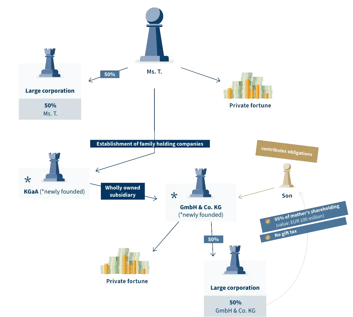 Erfolgsbeispiel: Steuerberater Schenkungssteuer - Infografik