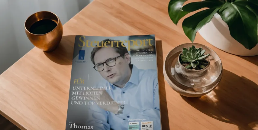 Beitragsbild neuer Steuerreport 2026 der Thomas Breit Steuerberatung