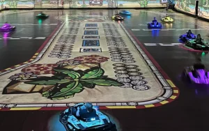 Team von Thomas Breit beim Battle Kart fahren